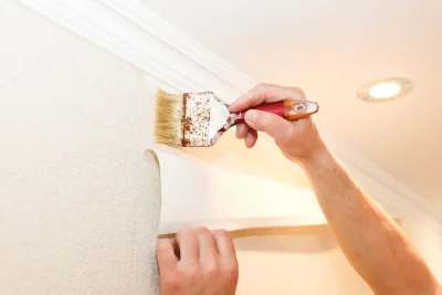 Pose de papier peint à Précilhon — revêtements muraux et toiles de verre